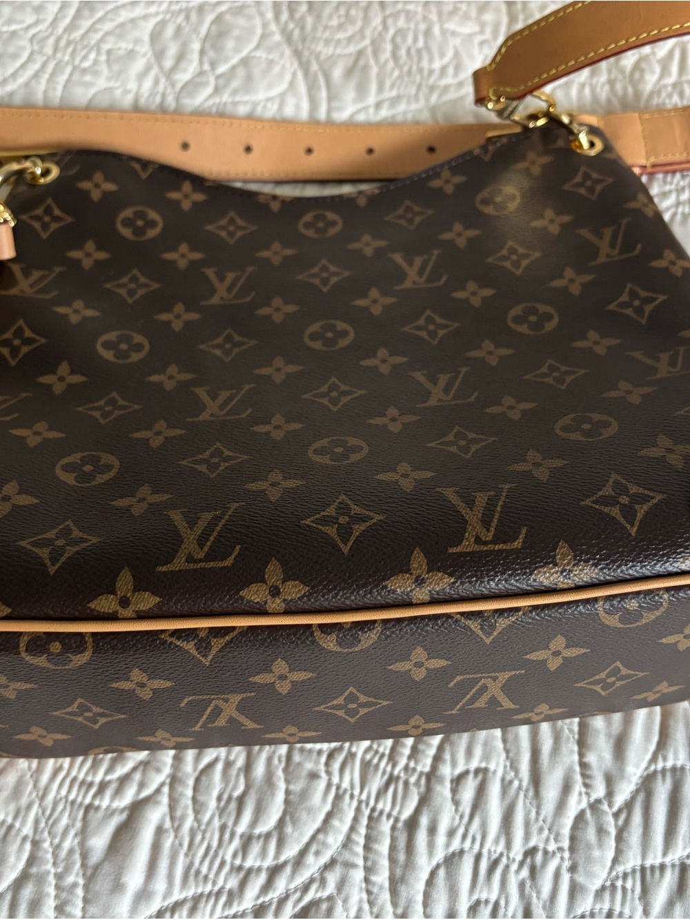 Louis Vuitton Monogram Brown & Natural Leather Shoulder Bag - Picture 10 of 14